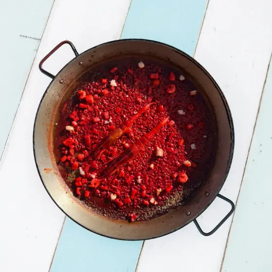 Arroz rojo de carabineros