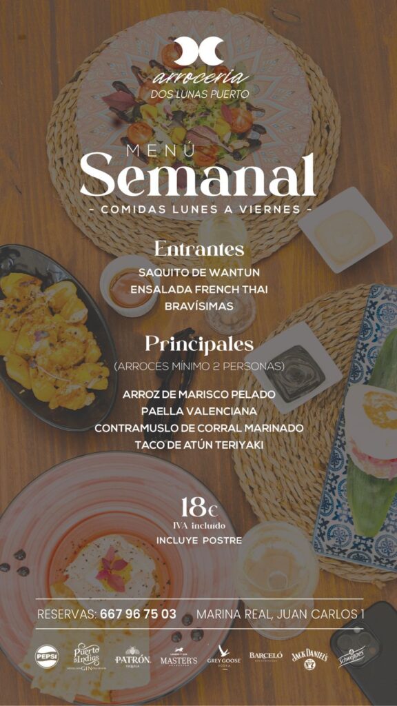 Arrocería Dos Lunas Menú Semanal