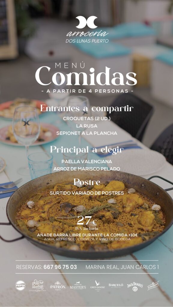Arrocería Dos Lunas Menú Comidas 1