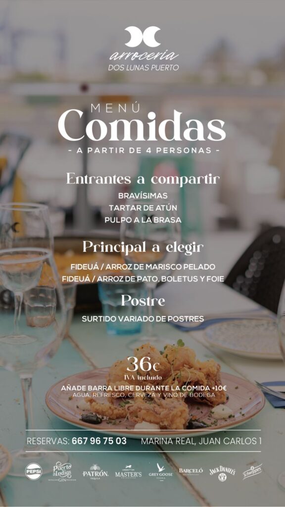 Arrocería Dos Lunas Menú Comidas 2