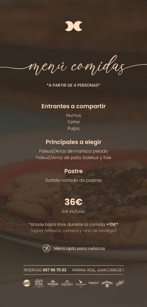 Menú comidas apto para celíacos 2- Arrocería Dos Lunas